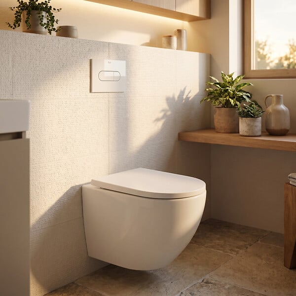 SWISS AQUA TECHNOLOGIES - WC suspendu sans bride Vortex et fixations invisibles, abattant frein de chute (SAT67010RTORP) - large