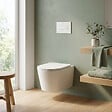 CERAMIA - Vortex rimless WC suspendu 53,5 cm sans bride avec abattant SoftClose, effet Vortex, blanc brillant (CE142010RTORP) - vignette
