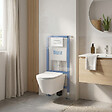 ROCA - Pack WC bâti-support + WC suspendu sans bride Swiss Aqua Technologies avec abattant SoftClose + plaque (ROSTINWR01-FR) - vignette
