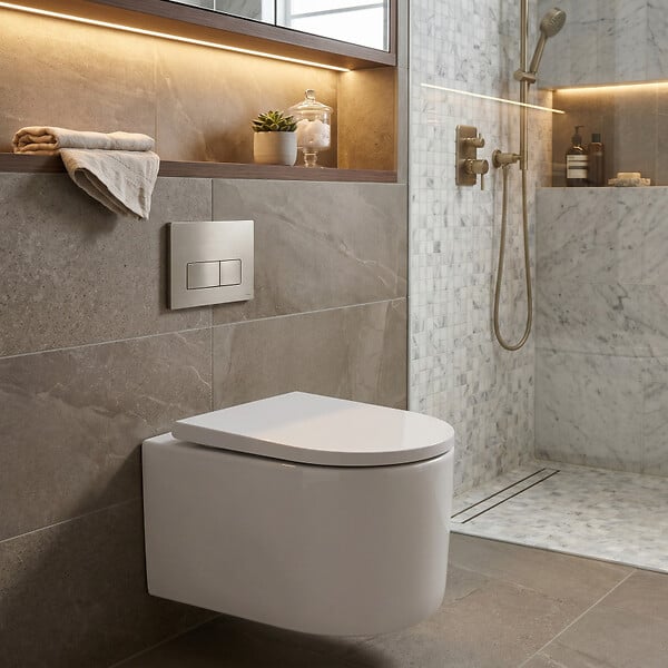 SWISS AQUA TECHNOLOGIES - WC suspendu sans bride Vortex et fixations invisibles, abattant frein de chute (SAT72010RTORP) - large