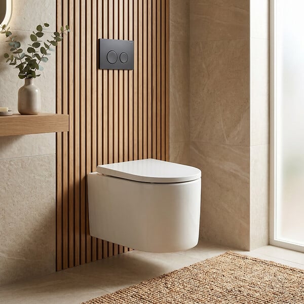 SWISS AQUA TECHNOLOGIES - WC suspendu sans bride Vortex et fixations invisibles, abattant frein de chute (SAT72010RTORP) - large