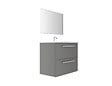 VIF - Set 2 tiroirs MDF salle de bain - Gris clair - L80xl45xH18cm - vignette