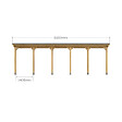 DIRECT-ABRIS - Carport Adosse Bois RIVERSIDE - 1 Voiture - 363 x 858 - Abris Voiture - Feutre Bitumeux sur les Voliges - Bandeau de Finition - Toit Plat - vignette