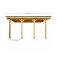 DIRECT-ABRIS - Carport Adosse Bois RIVERSIDE - 2 Voitures - 548 x 550 - Abris Voiture - Feutre Bitumeux sur les Voliges - Bandeau de Finition - Toit Plat - vignette
