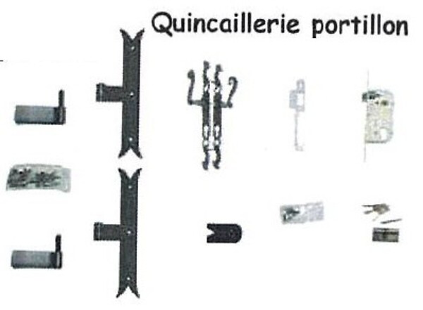 GD MENUISERIES - Portillon En Bois Ajouree Traverse Droit L1m x H1,50 - large