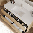 COSYNEO - Meuble de salle de bain 120cm simple vasque - 2 tiroirs - nebraska (chêne clair) - IDA - vignette