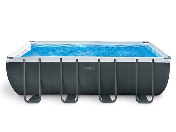 INTEX - Kit piscine tubulaire Intex Ultra XTR Frame rectangulaire 5,49 x 2,74 x 1,32 m + Kit d'entretien - large