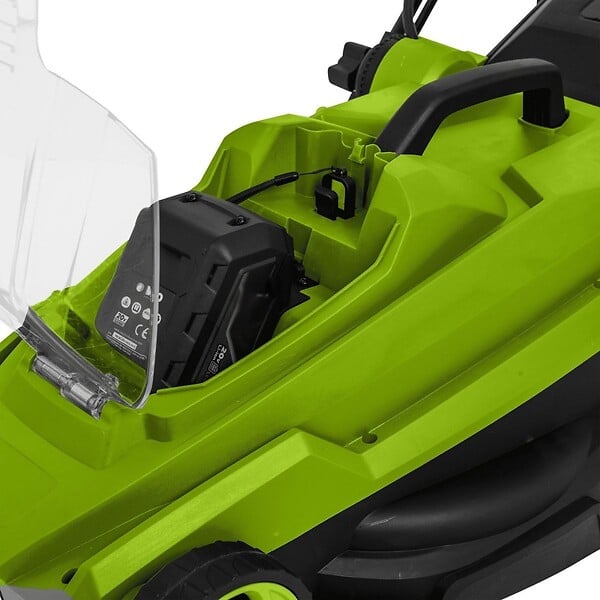 VITO - Tondeuse à gazon 20V + 2 Batteries lithium 3.0Ah + Chargeur double Gazon 300m2 - Bac 30L VITO - large