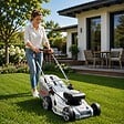 IKRA - Tondeuse à gazon 600m2- 2 Batteries Lithium 40V - 2,5Ah + Chargeur, Hauteur 25 à 75cm Mulching Bac 50L 600 m² IKRA - vignette