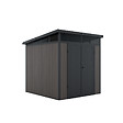DIRECT-ABRIS - Abri de Jardin Bois Composite 4m2 Gris 237x223x227cm EVORA - Cabane a Outils - Local a Vélo - vignette