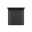 DIRECT-ABRIS - Abri de Jardin Bois Composite 4m2 Gris 237x223x227cm EVORA - Cabane a Outils - Local a Vélo - vignette