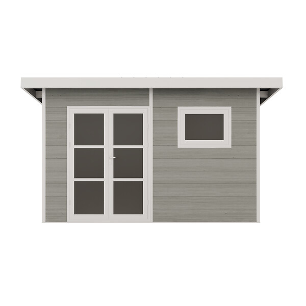 DIRECT-ABRIS - Abri de Jardin Composite ALMA - 15m2 Gris clair - Cabane de Jardin - large