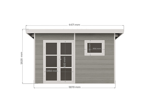 DIRECT-ABRIS - Abri de Jardin Composite ALMA - 15m2 Gris clair - Cabane de Jardin - large