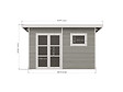 DIRECT-ABRIS - Abri de Jardin Composite ALMA - 15m2 Gris clair - Cabane de Jardin - vignette