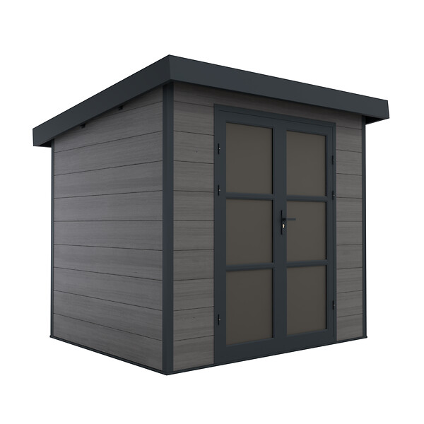 DIRECT-ABRIS - Abri de Jardin Composite ALMA - 5m2 - Gris - Cabane de jardin - large