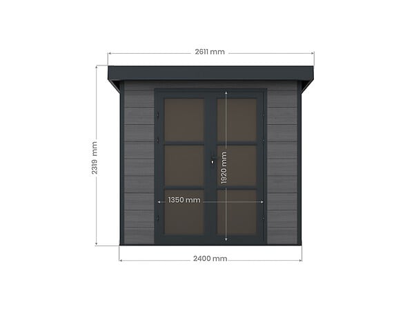 DIRECT-ABRIS - Abri de Jardin Composite ALMA - 5m2 - Gris - Cabane de jardin - large