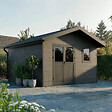DIRECT-ABRIS - Abri de Jardin Composite ISORA - 15m2 Gris - Cabane Atelier / Abri Velo - vignette