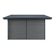 DIRECT-ABRIS - Abri de Jardin Composite ISORA - 15m2 Gris - Cabane Atelier / Abri Velo - vignette