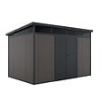 DIRECT-ABRIS - Abri de Jardin Bois Composite 7,5m2 Gris 363x223x227cm EVORA - Cabane a Outils - Local a Vélo - vignette