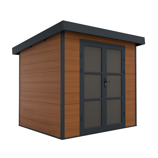 DIRECT-ABRIS - Abri de Jardin Composite ALMA - 5m2 - Brun - Cabane de jardin - large