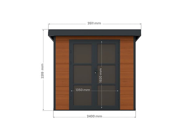 DIRECT-ABRIS - Abri de Jardin Composite ALMA - 5m2 - Brun - Cabane de jardin - large