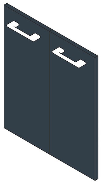 VIF - Porte en MDF - Gris Anthracite - Lot de 2 - 70x30x1,8cm - large