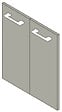 VIF - Porte en MDF - Gris clair - Lot de 2 - 70x30x1,8cm - vignette