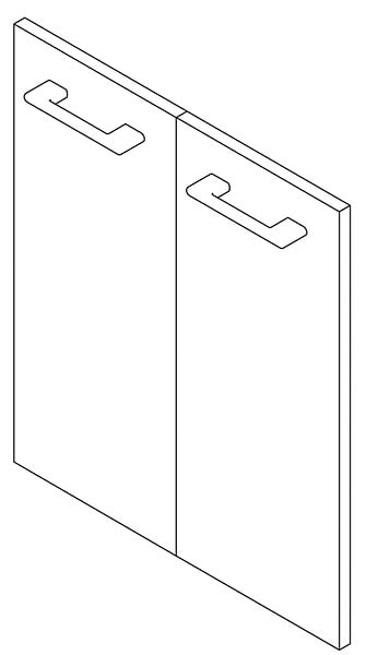 VIF - Porte en MDF - Blanc - Lot de 2 - H.70xl.40xEp.1,8cm - large