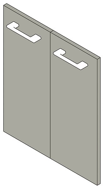 VIF - Porte en MDF - Gris clair - Lot de 2 - L.70xl.40xEp.1,8cm - large