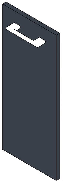 VIF - Porte en MDF - Gris Anthracite - 70x45x1,8cm - large