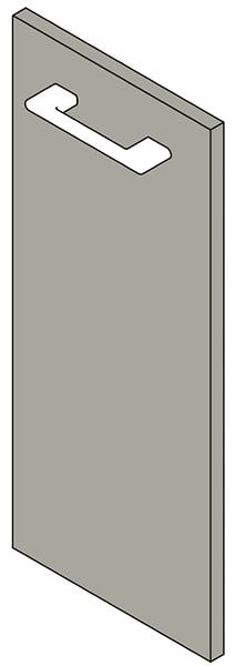 VIF - Porte en MDF - Gris clair - 70x45x1,8cm - large