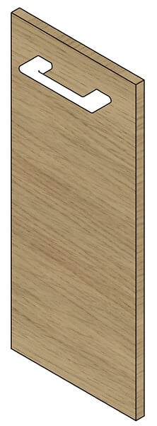 VIF - Porte en PPSM -  Bois clair - 45x70x1,8cm - large