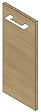 VIF - Porte en PPSM - Bois clair - 50x70x1,8cm - vignette