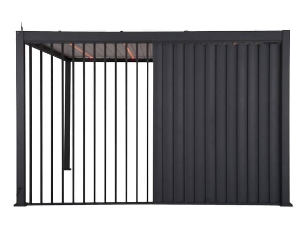 HESPERIDE - Persienne verticale pour pergola Evora côté 4 m Graphite - Hespéride - large