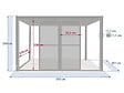 HESPERIDE - Portes coulissantes pour pergola Evora gris graphite - vignette