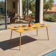 OVIALA - Table de jardin rectangulaire en métal 8 places 180 cm jaune  - Palavas - vignette