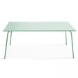 OVIALA - Table de jardin rectangulaire en métal 8 places 180 cm vert sauge - Palavas - vignette