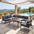 OVIALA - Salon de jardin 8 places en aluminium - Saint Tropez - vignette