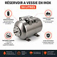 GT MARKET - Réservoir pression à vessie horizontal en inox - 50 litres - vignette