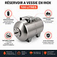 GT MARKET - Réservoir pression à vessie horizontal en inox - 100 litres - vignette