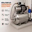 GT MARKET - Réservoir pression à vessie horizontal en inox - 100 litres - vignette