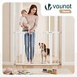 VOUNOT - Barriere de securite a pression sans percage Largeur 103-110cm Metal blanc - vignette