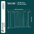 VOUNOT - Barriere de securite a pression sans percage Largeur 103-110cm Metal blanc - vignette