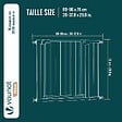 VOUNOT - Barriere de securite a pression sans percage Largeur 89-96cm Metal noir - vignette