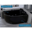 DISTRIBAIN - Baignoire Maori Balnéo Noire asymètrique côté Gauche 32 jets - vignette