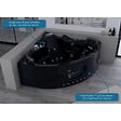 DISTRIBAIN - Baignoire balnéo Noire Corleone 48 jets Whirlpool - vignette