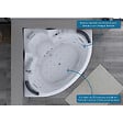 DISTRIBAIN - Baignoire balnéo Corleone 48 jets Whirlpool - vignette