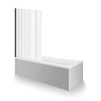 DURAVIT - Baignoire droite 170 X 70 Duravit No.1 + Pare bain AURYS Raywall noir mat version droite - vignette