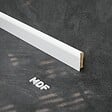 TECNOPROFILS - Plinthe MDF 2 m - Blanc - Lot de 5 - 60 x 14 mm - vignette
