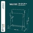 VOUNOT - Portant a Vetements Double avec etagere Chaussures 4 Crochets Lateraux 108x58x146cm metal Noir - vignette